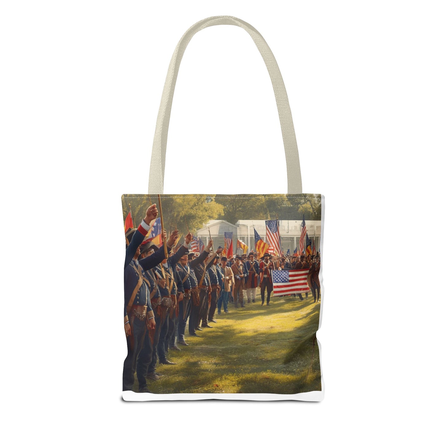America 250 Years Flag Crossed Flags Patriotic Tote Bag | Independence Day