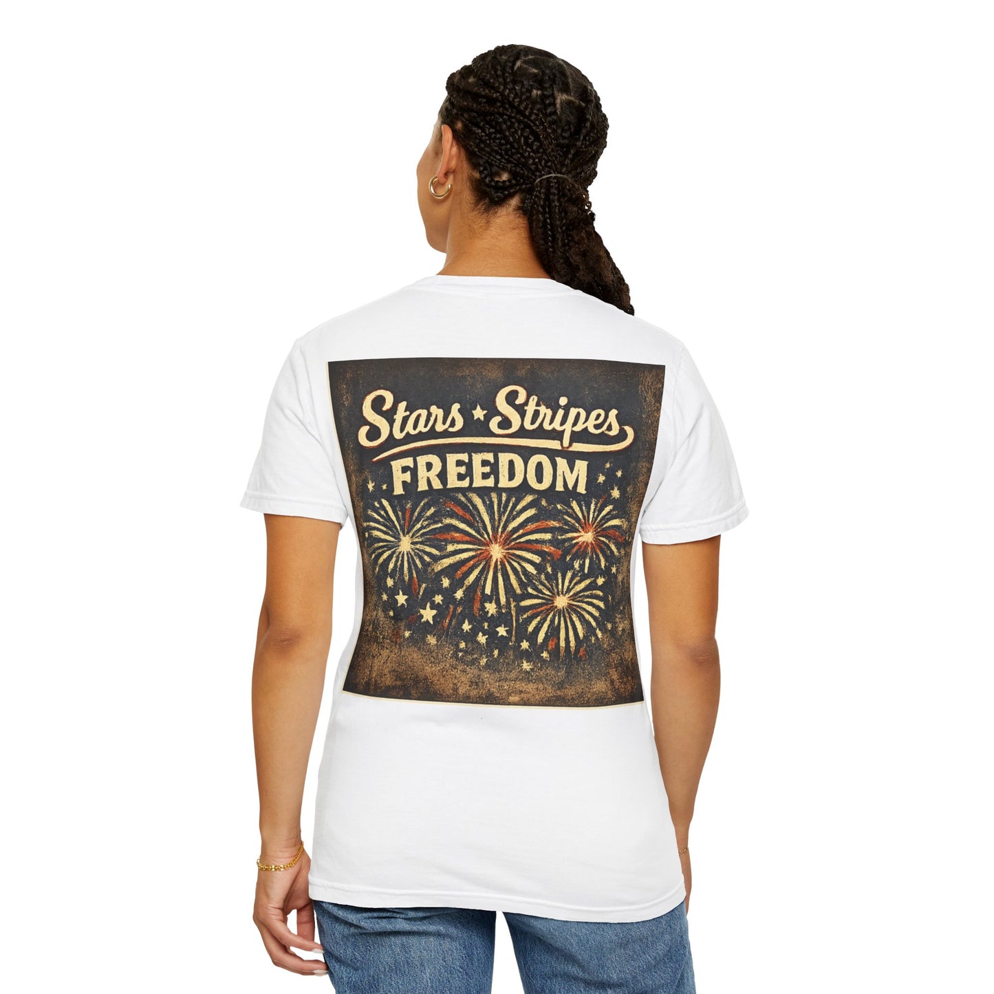 America 250 T-Shirt — Stars & Stripes Freedom Fireworks Tee