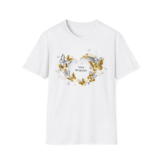 Nana My Queen Butterfly Heart T-Shirt — Grandma Mother's Day Gift