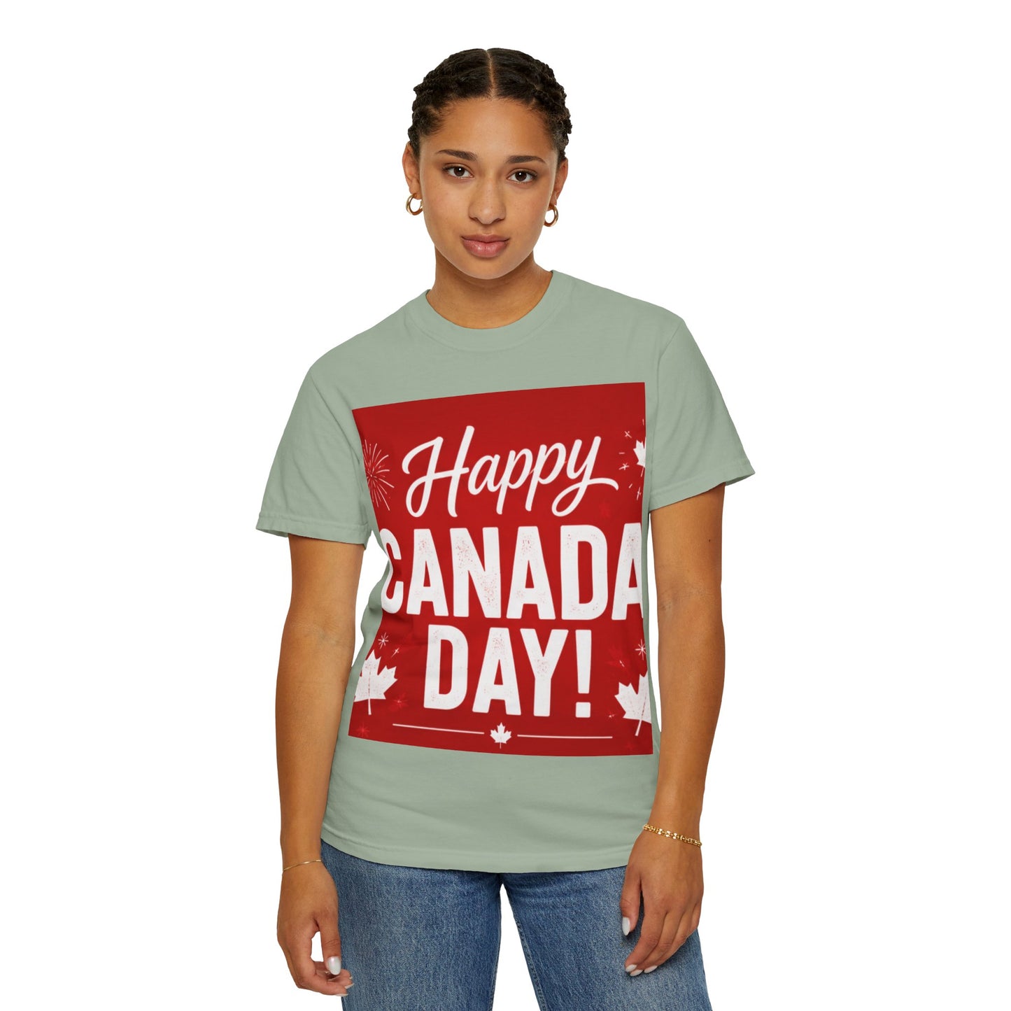 Happy Canada Day T-Shirt — Red Maple Leaf Canada Day Tee