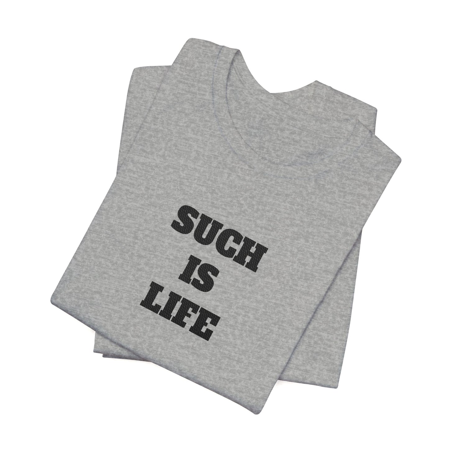 Such Is Life tee | Minimalist typographic shirt, black text on white