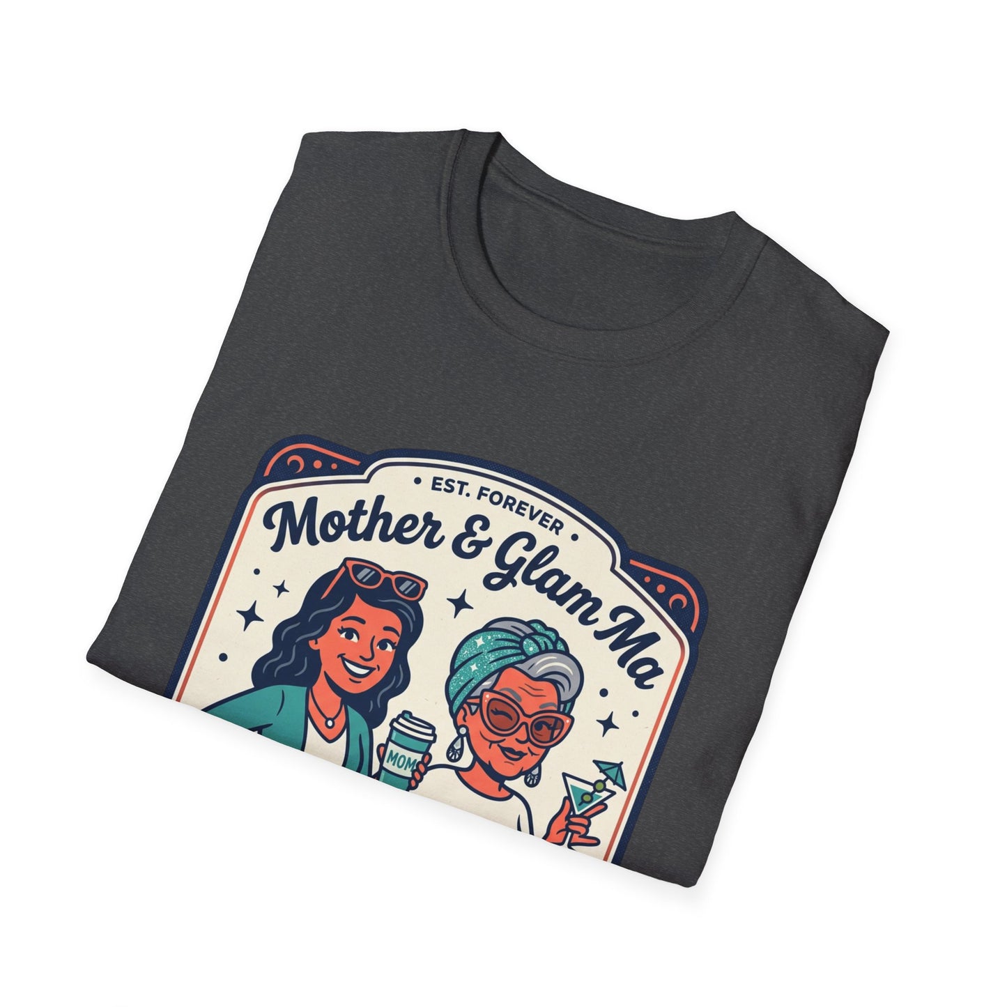 Mother & Glam Ma T-Shirt — "Double Trouble Since Day One" Matching Mom Daughter Tee