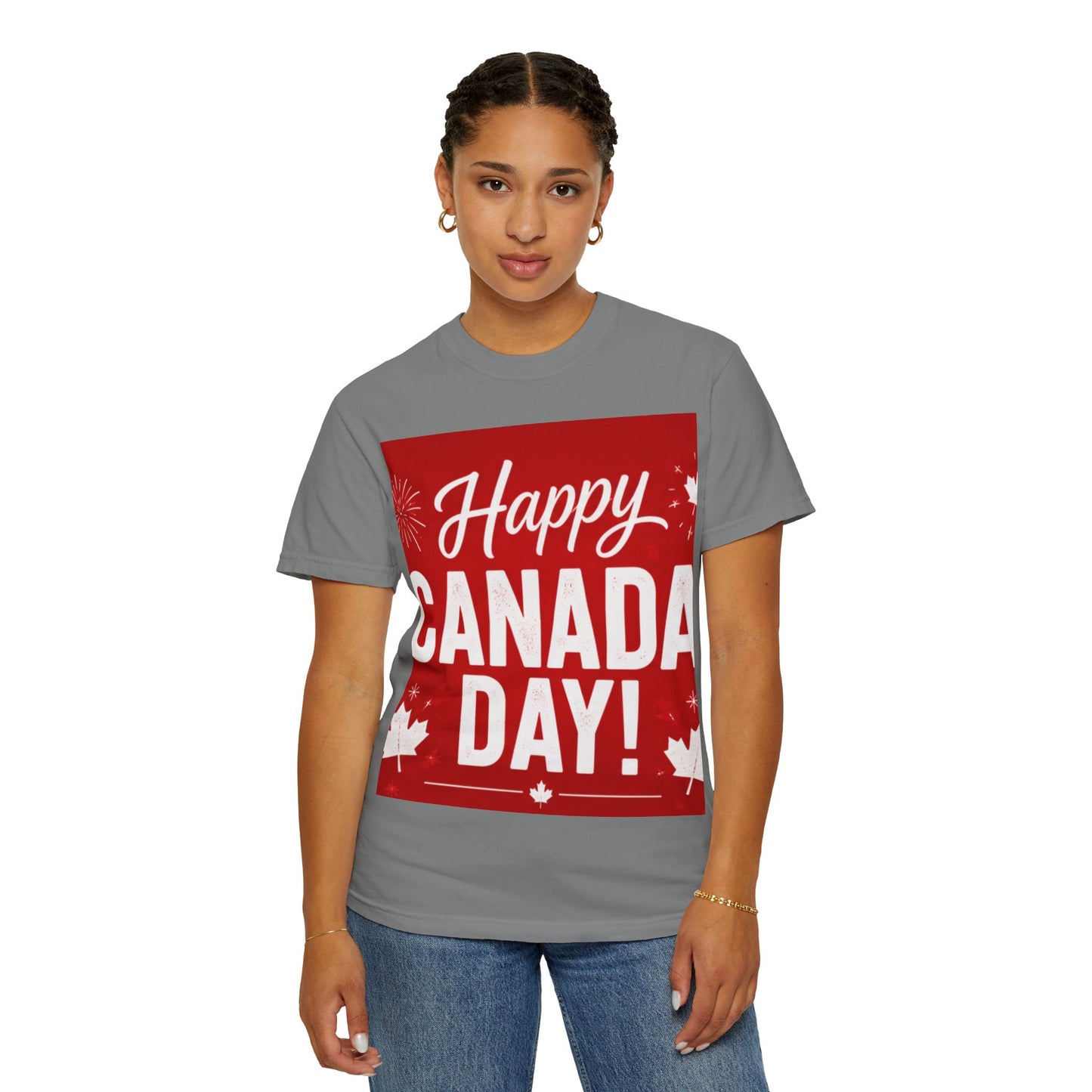 Happy Canada Day T-Shirt — Red Maple Leaf Canada Day Tee