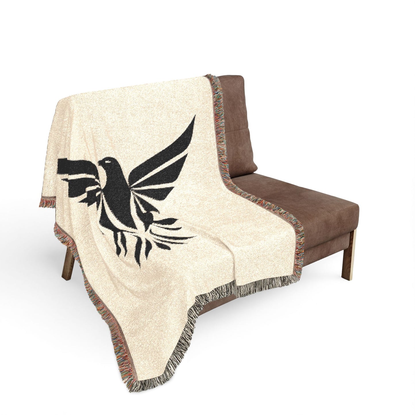 Tribal Eagle Woven Blanket | Southwestern Bird Throw