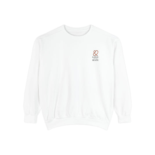 Love over Hate  Sweatshirt Logo Chest Crewneck