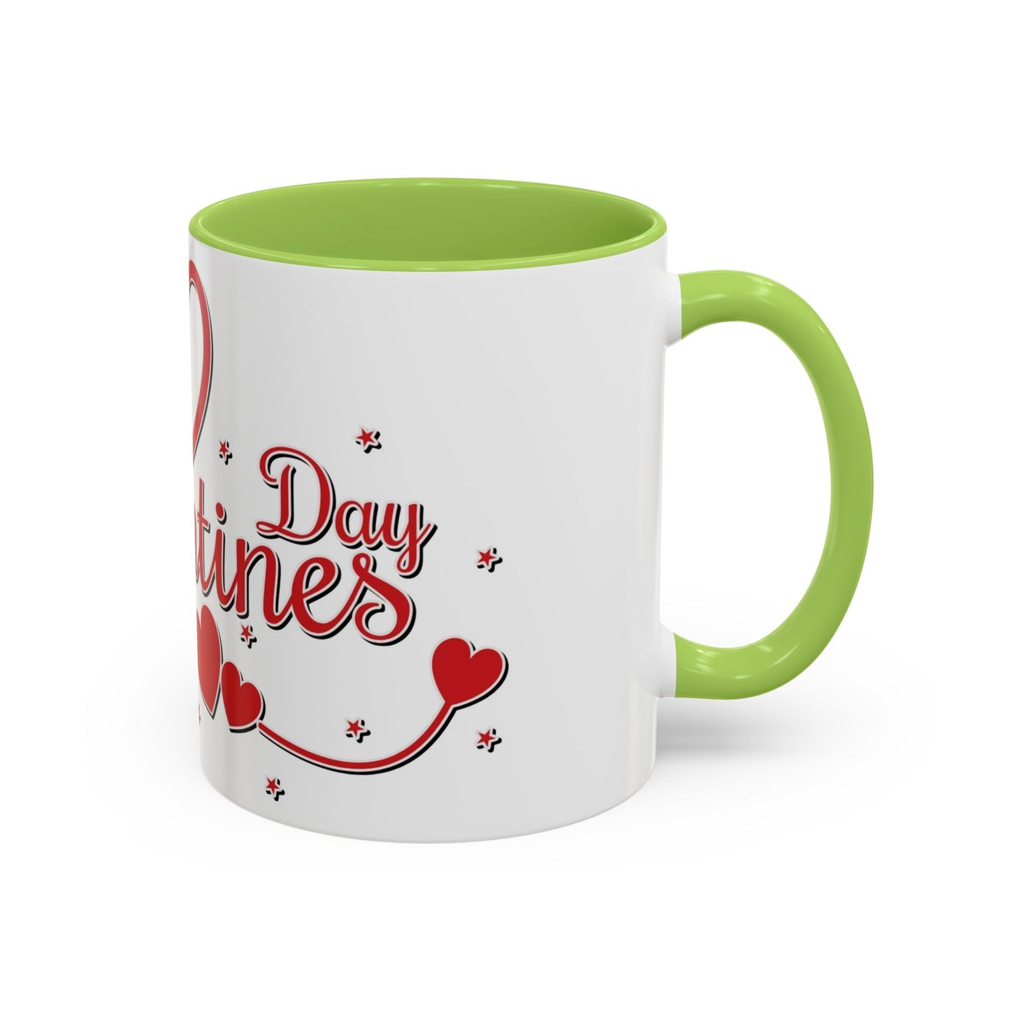 Happy Valentine's Day Heart Design Mug | Accent Coffee Mug 11oz/15oz