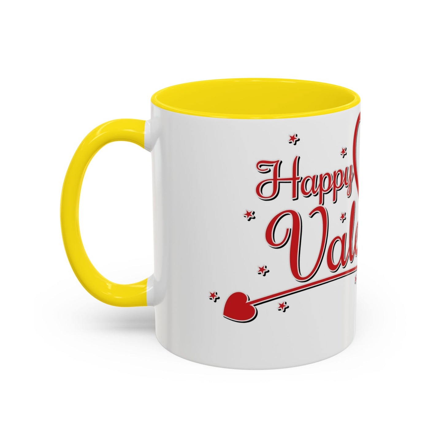 Happy Valentine's Day Heart Design Mug | Accent Coffee Mug 11oz/15oz