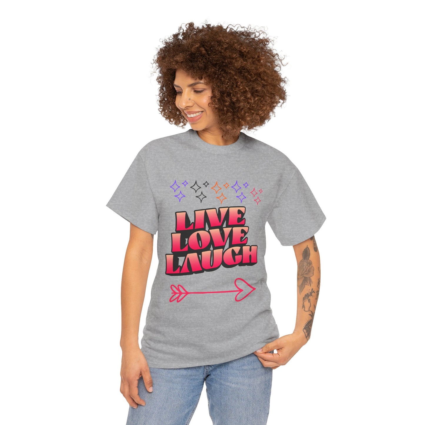 Live Love Laugh Women's Tee — Inspirational Graphic T-Shirt