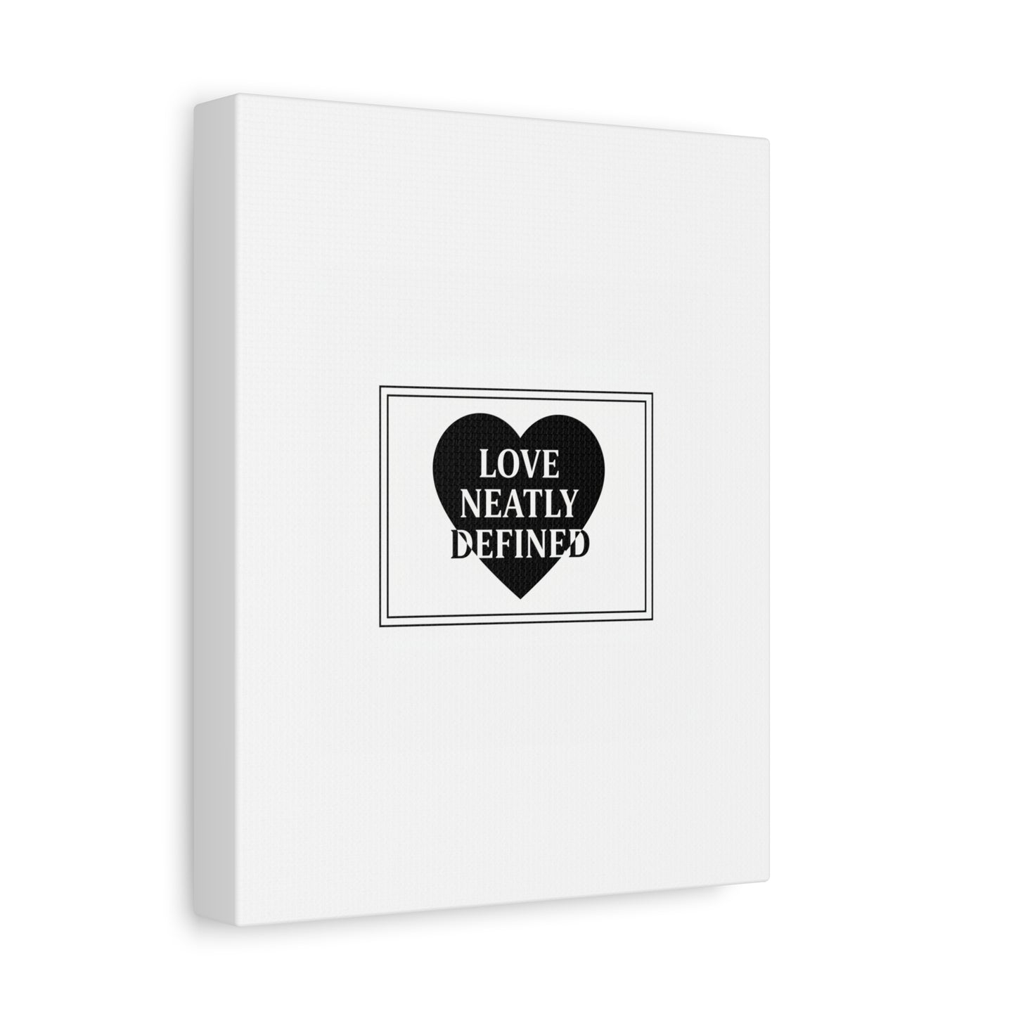 Love Neatly Defined Canvas, editorial black and white love print | elegant typography poster