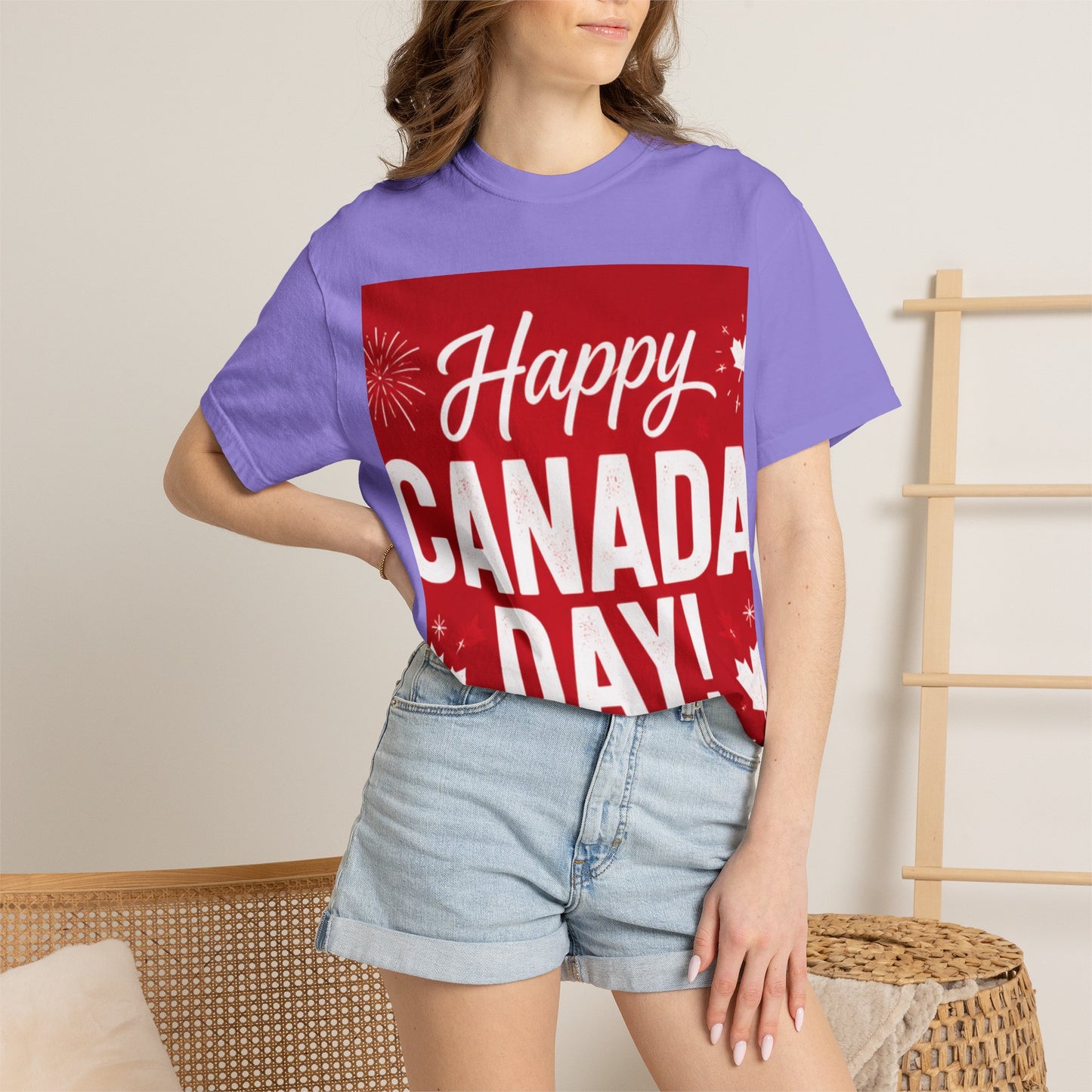 Happy Canada Day T-Shirt — Red Maple Leaf Canada Day Tee