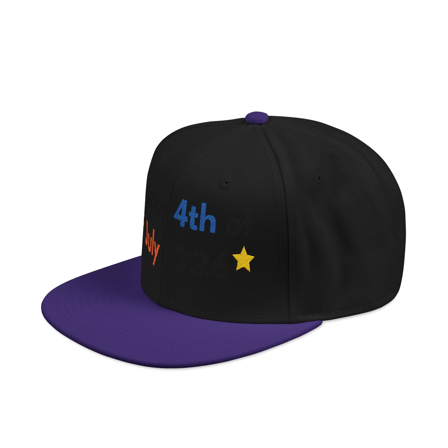 Happy 4th of July 2026 Embroidered Snapback Hat