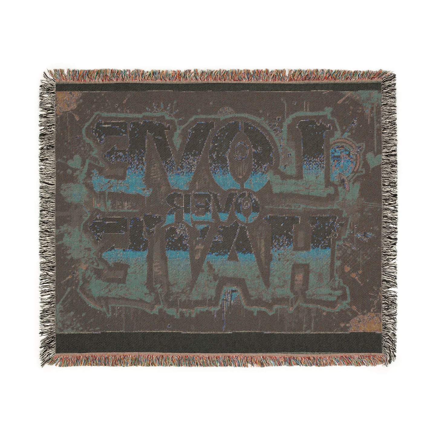 Love over Hate Woven Blanket