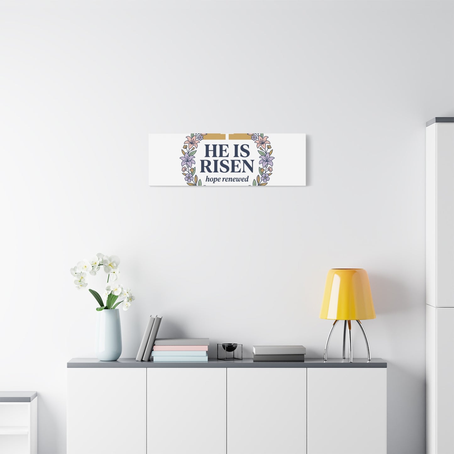He Is Risen Canvas | Christian Easter Wall Art, Resurrection Scripture