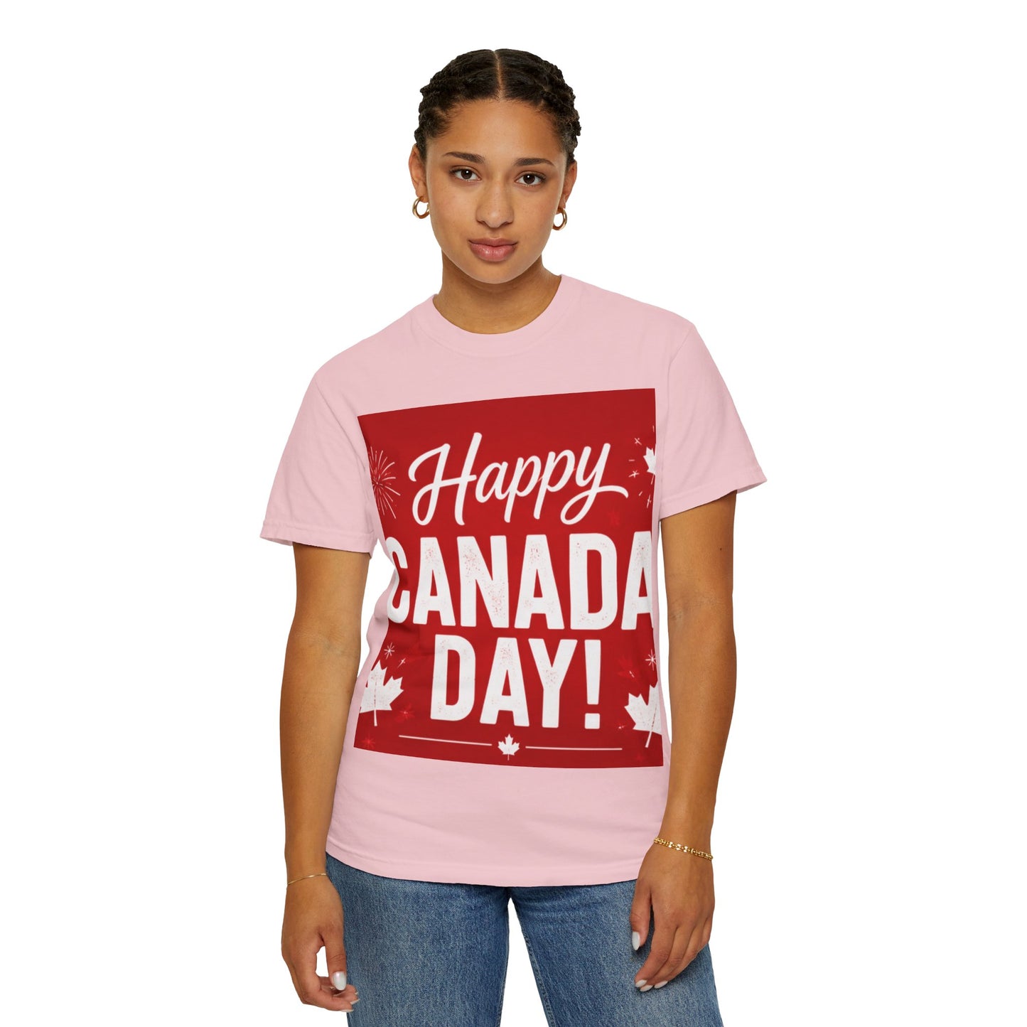 Happy Canada Day T-Shirt — Red Maple Leaf Canada Day Tee