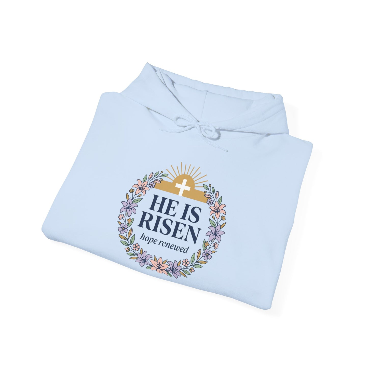 He Is Risen wreath hoodie | Christian Easter sweatshirt, resurrection apparel