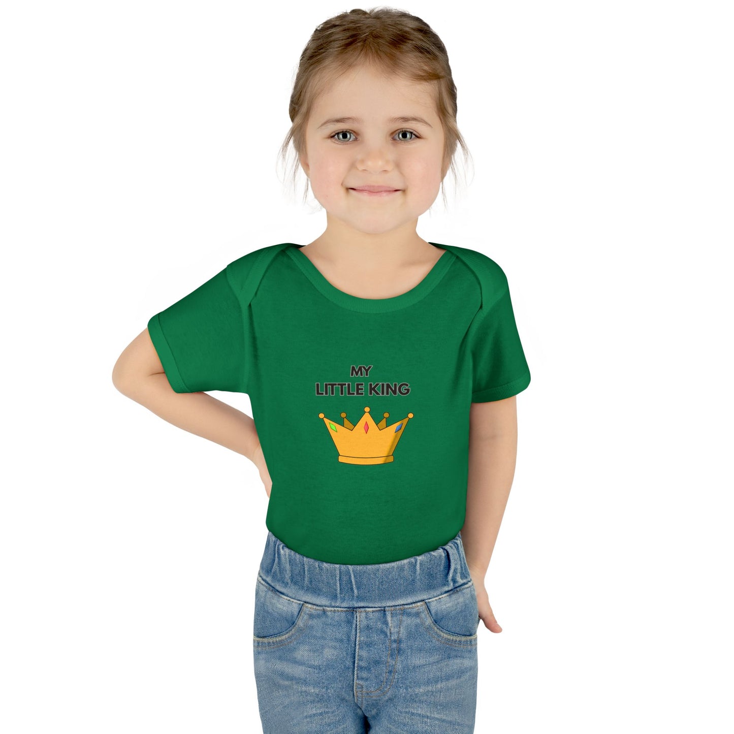 Infant Bodysuit — "My Little King" Baby Onesie