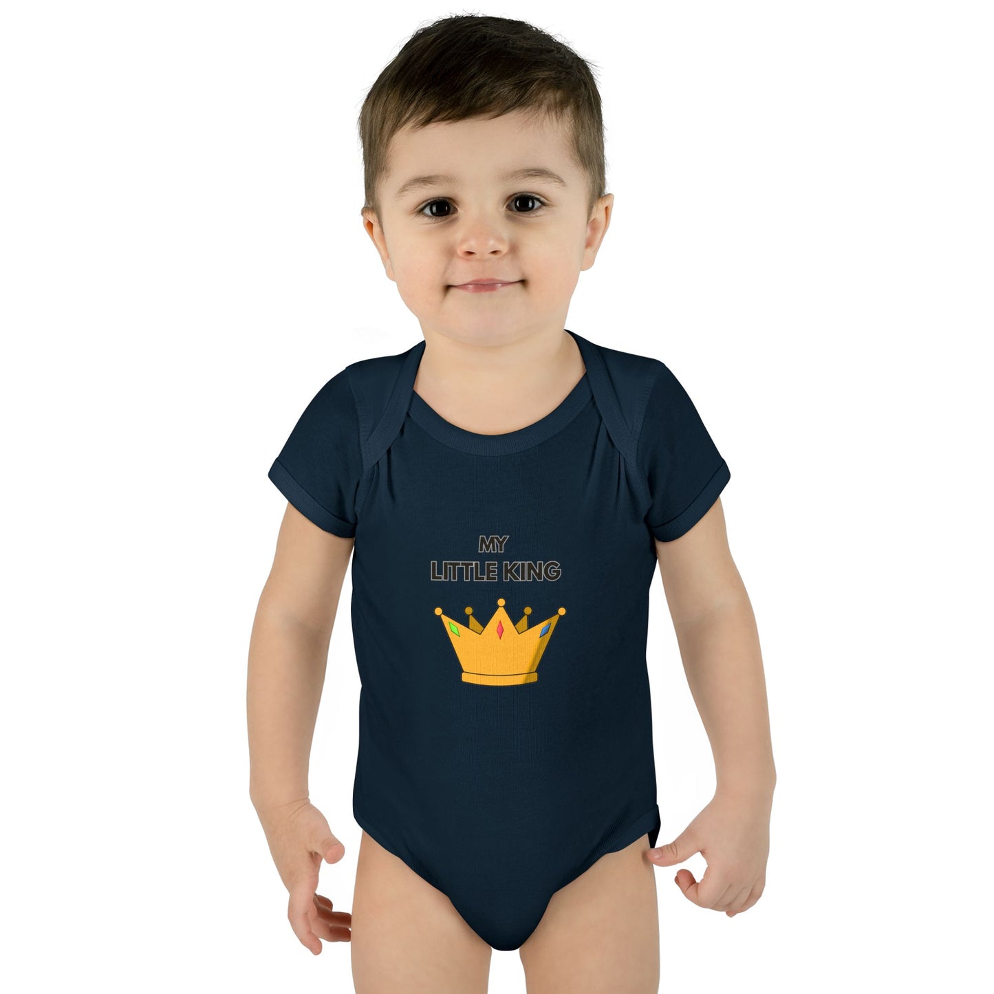 Infant Bodysuit — "My Little King" Baby Onesie