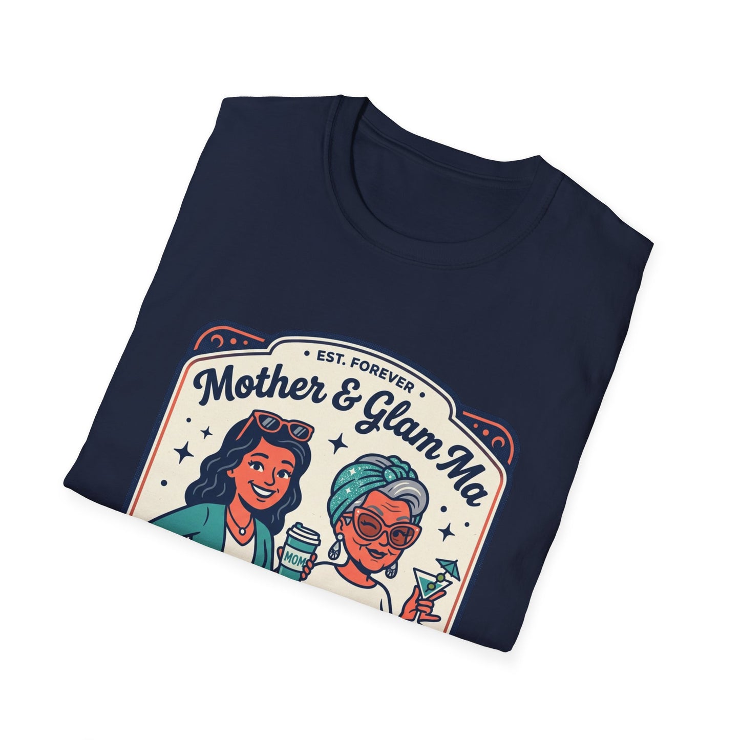 Mother & Glam Ma T-Shirt — "Double Trouble Since Day One" Matching Mom Daughter Tee