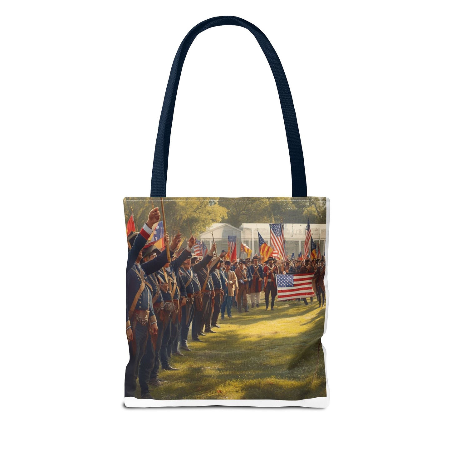 America 250 Years Flag Crossed Flags Patriotic Tote Bag | Independence Day