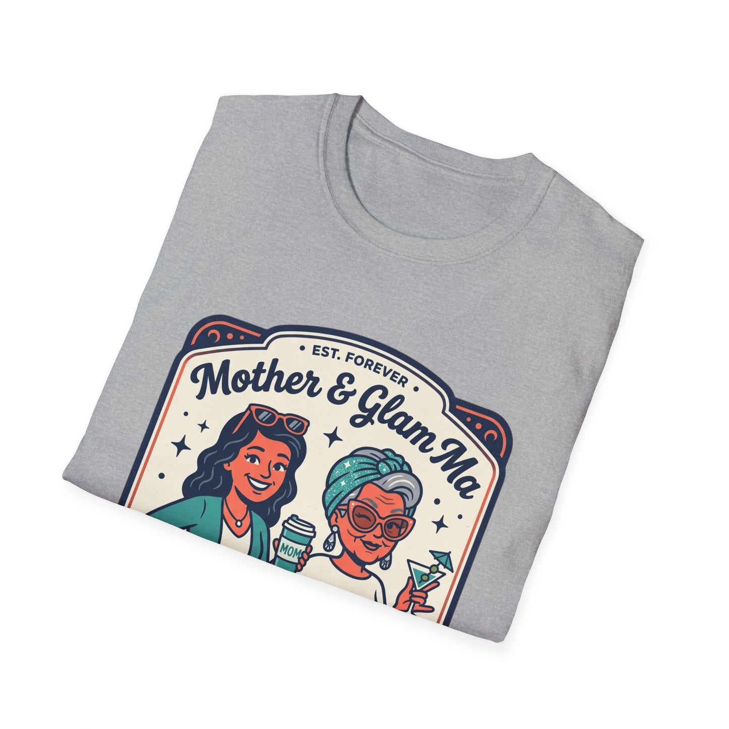 Mother & Glam Ma T-Shirt — "Double Trouble Since Day One" Matching Mom Daughter Tee