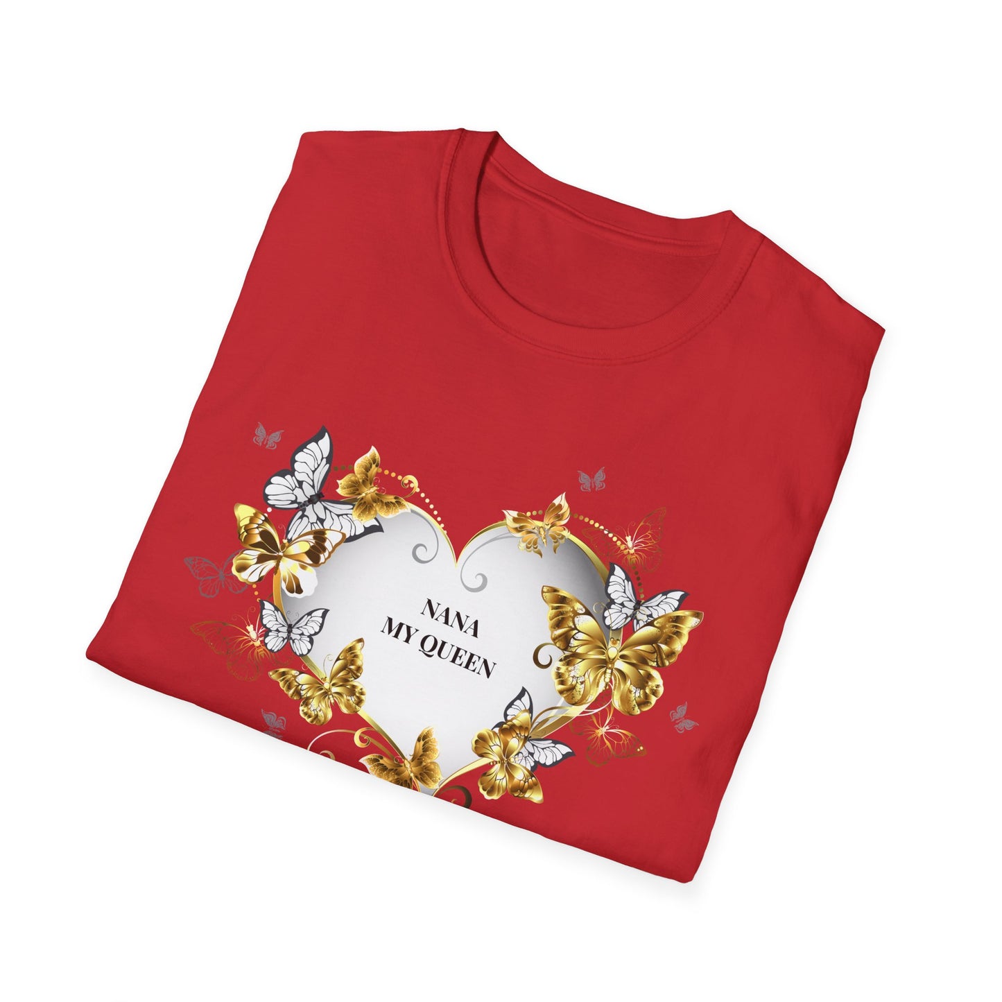 Nana My Queen Butterfly Heart T-Shirt — Grandma Mother's Day Gift