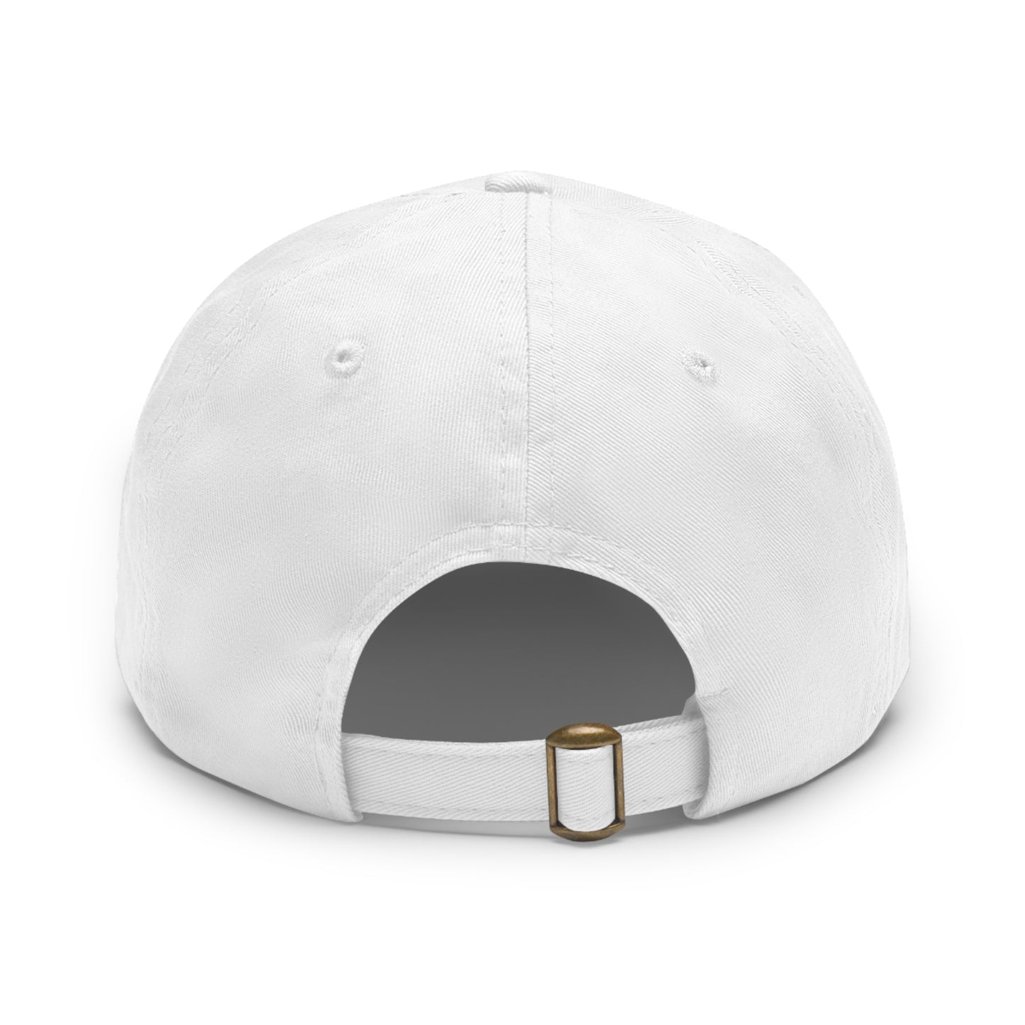 Queen Ladies Teen Dad Hat with Leather Patch — Black & White