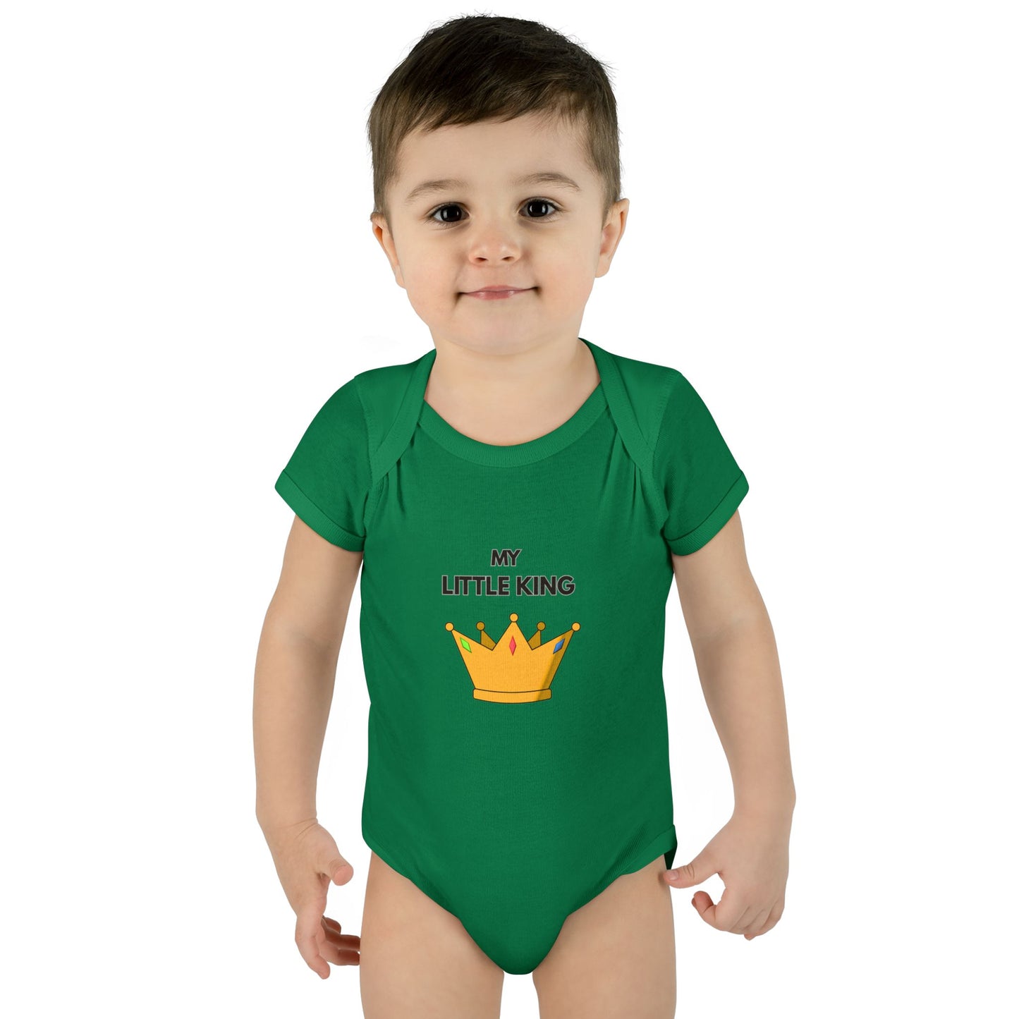 Infant Bodysuit — "My Little King" Baby Onesie