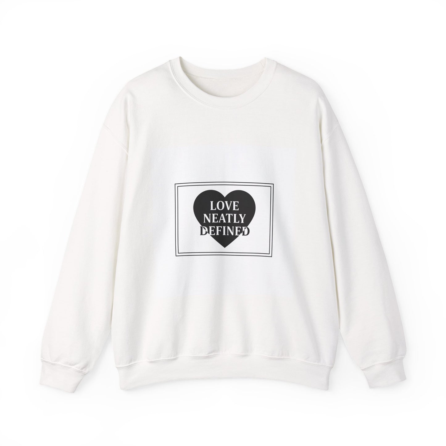 Love Neatly Defined Crewneck Sweatshirt | Editorial Black and White Love Print