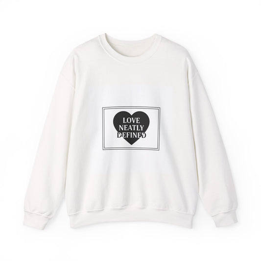 Love Neatly Defined Crewneck Sweatshirt | Editorial Black and White Love Print