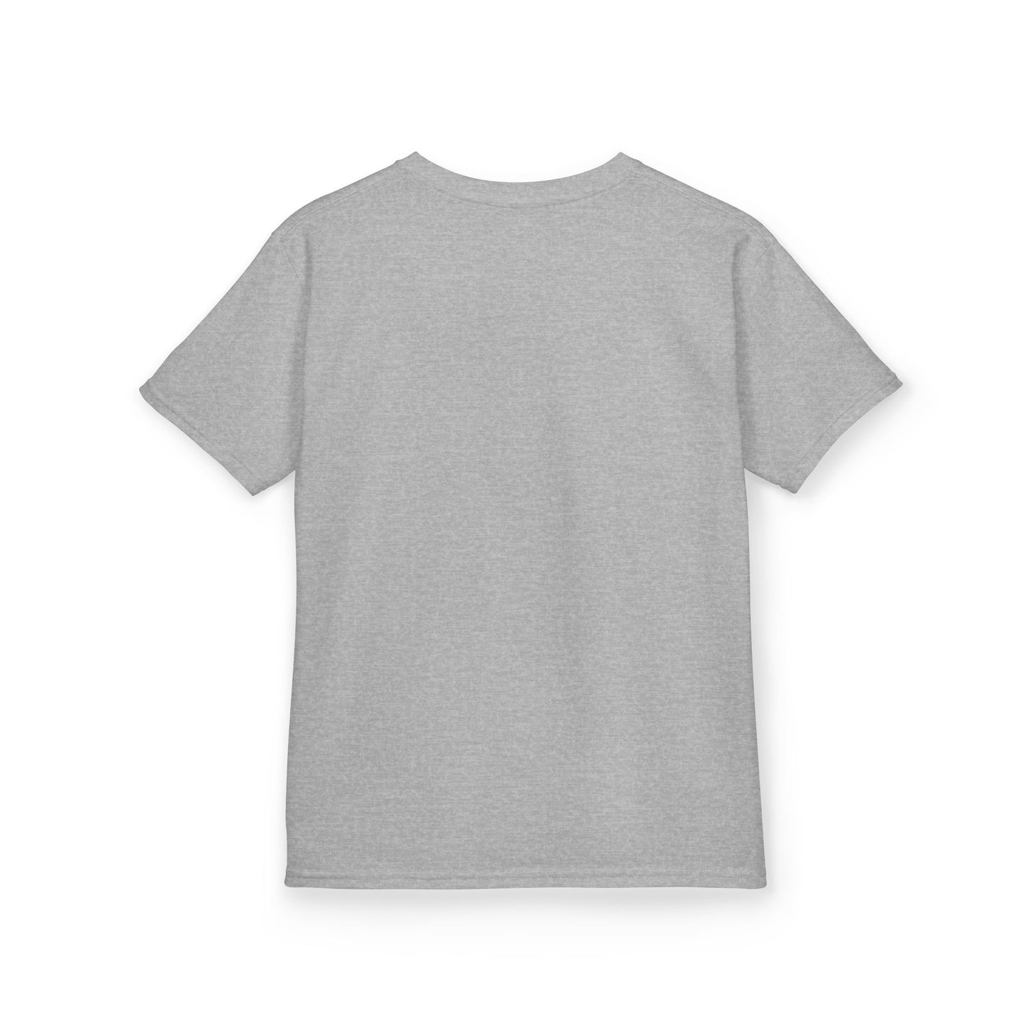 Kids Tee — Minimal "Always Be Curious" Rainbow Text