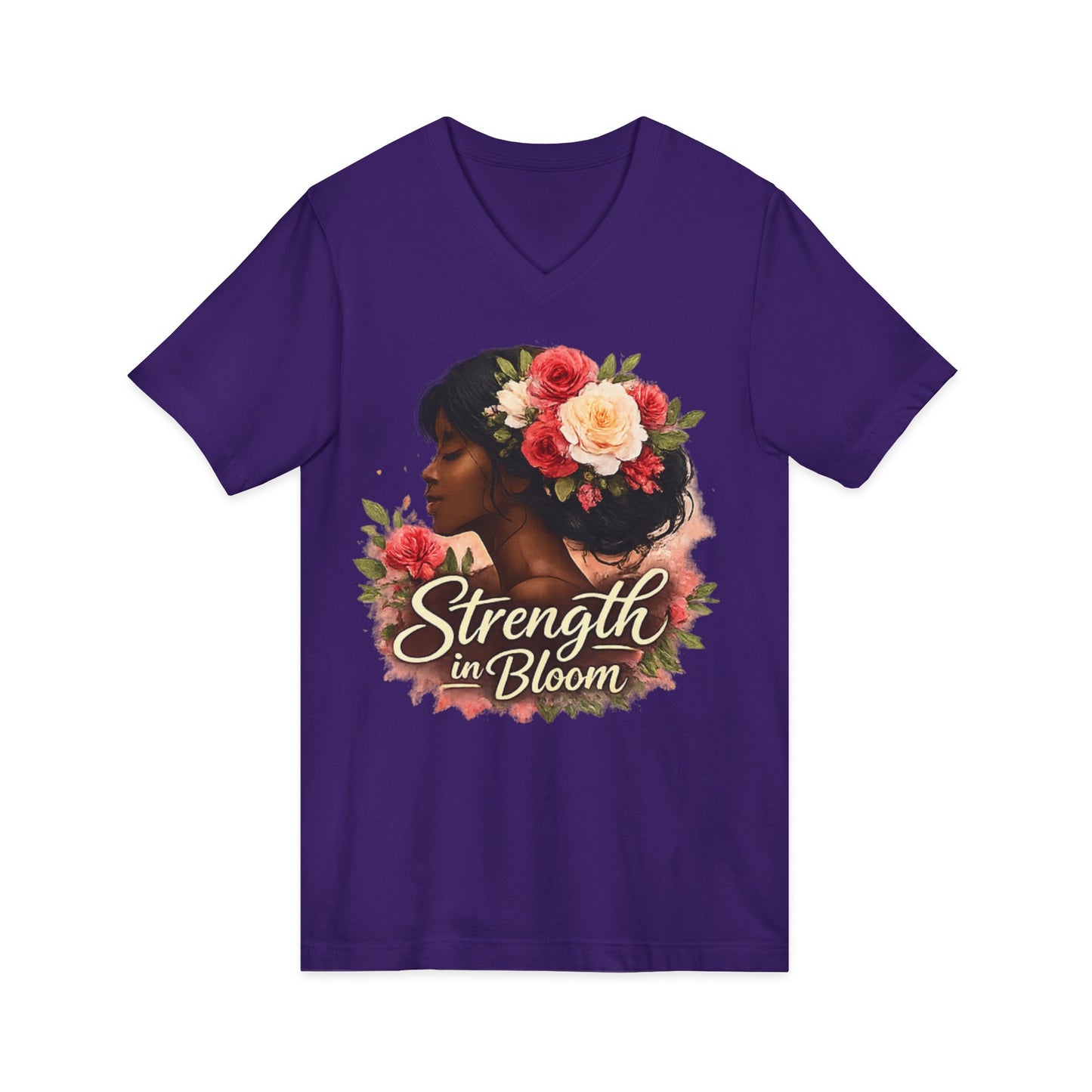 Strength in Bloom V-Neck Tee