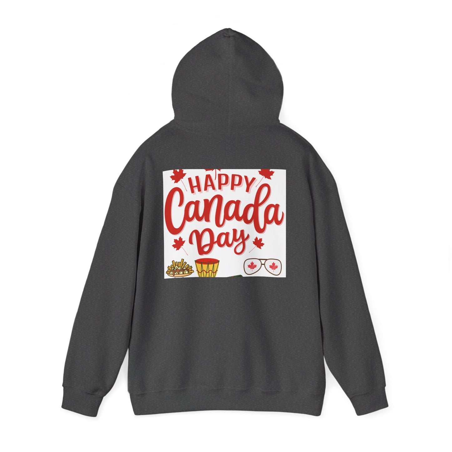 Canada Day Hoodie — "Happy Canada Day! Proud Canadian" Celebration Sweatshirt