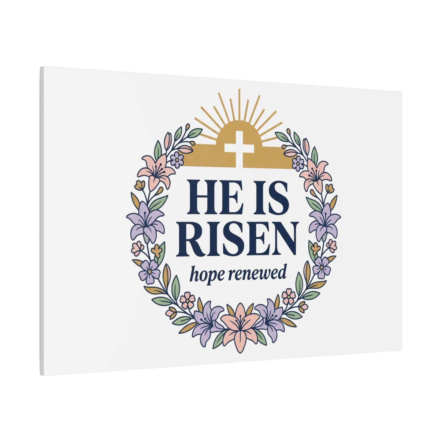 He Is Risen Canvas | Christian Easter Wall Art, Resurrection Scripture