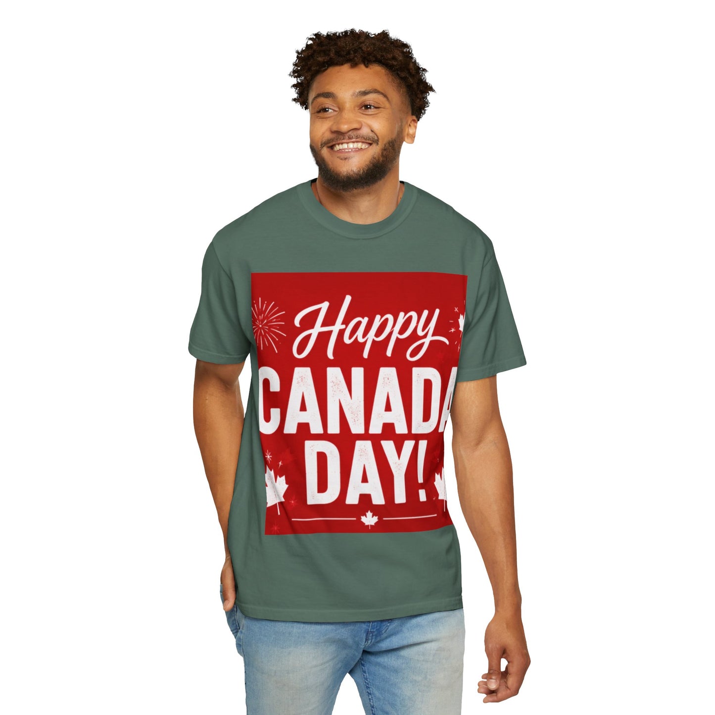 Happy Canada Day T-Shirt — Red Maple Leaf Canada Day Tee