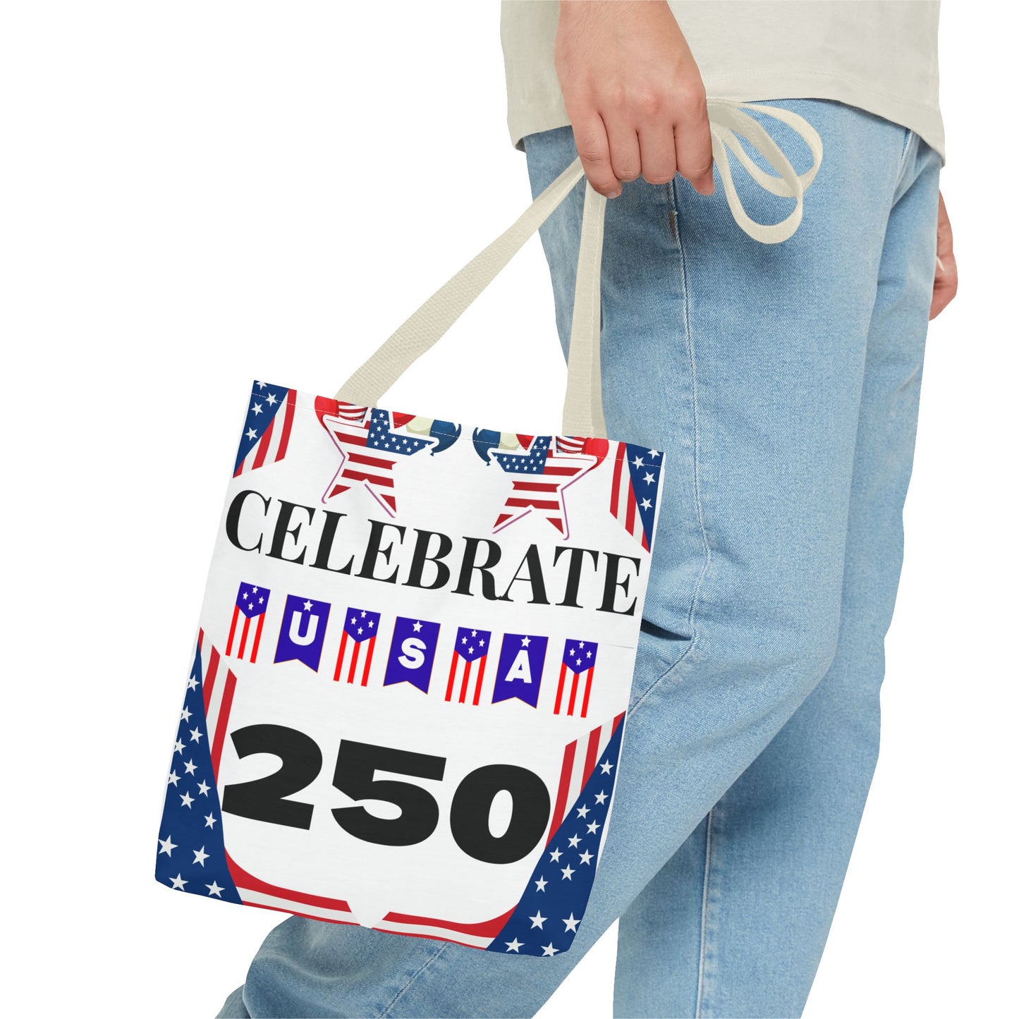 Celebrate USA 250 Tote Bag | 4th of July bag for firework
