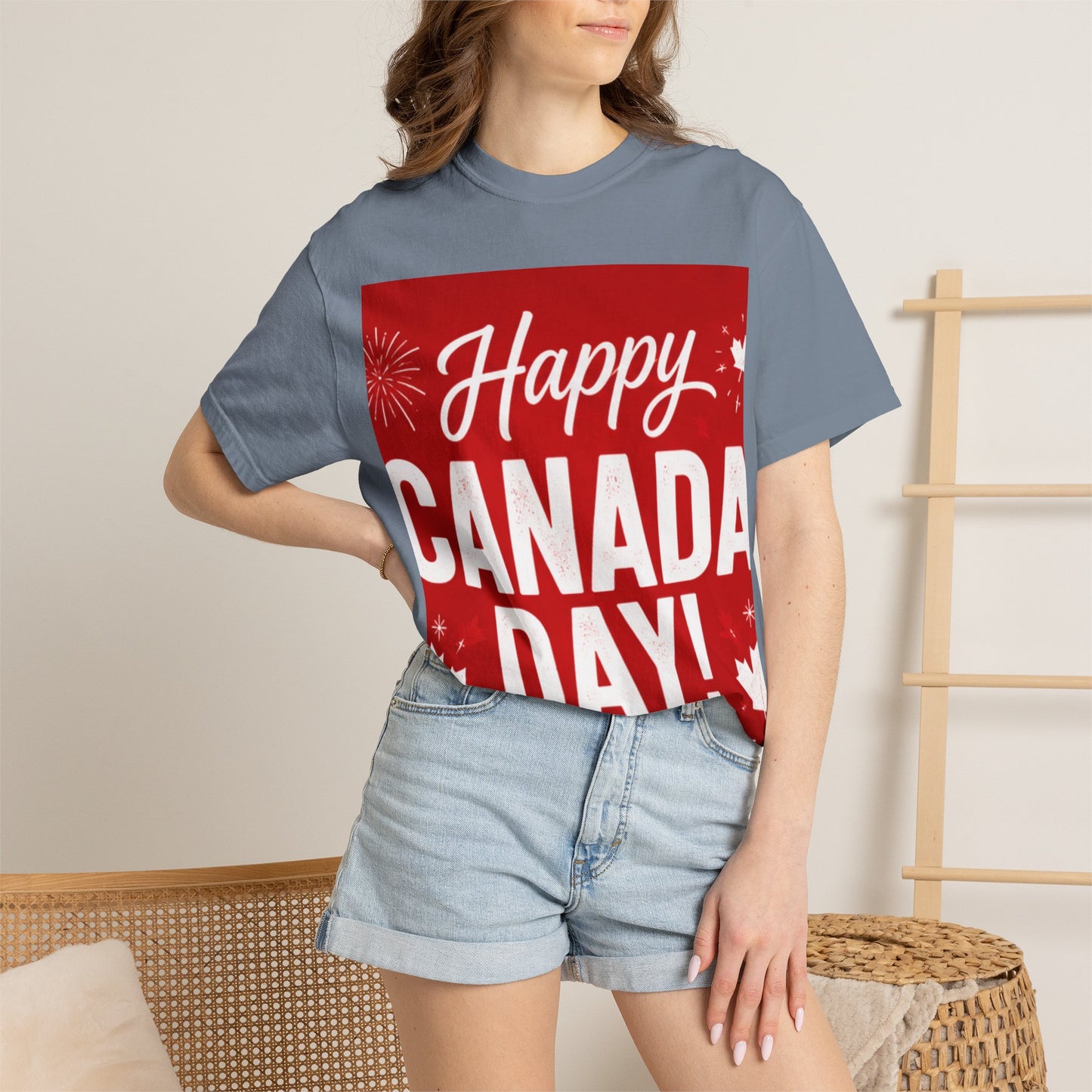 Happy Canada Day T-Shirt — Red Maple Leaf Canada Day Tee