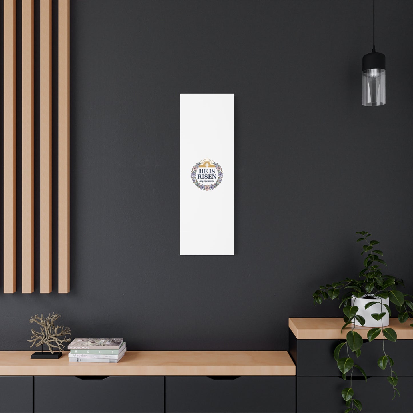 He Is Risen Canvas | Christian Easter Wall Art, Resurrection Scripture