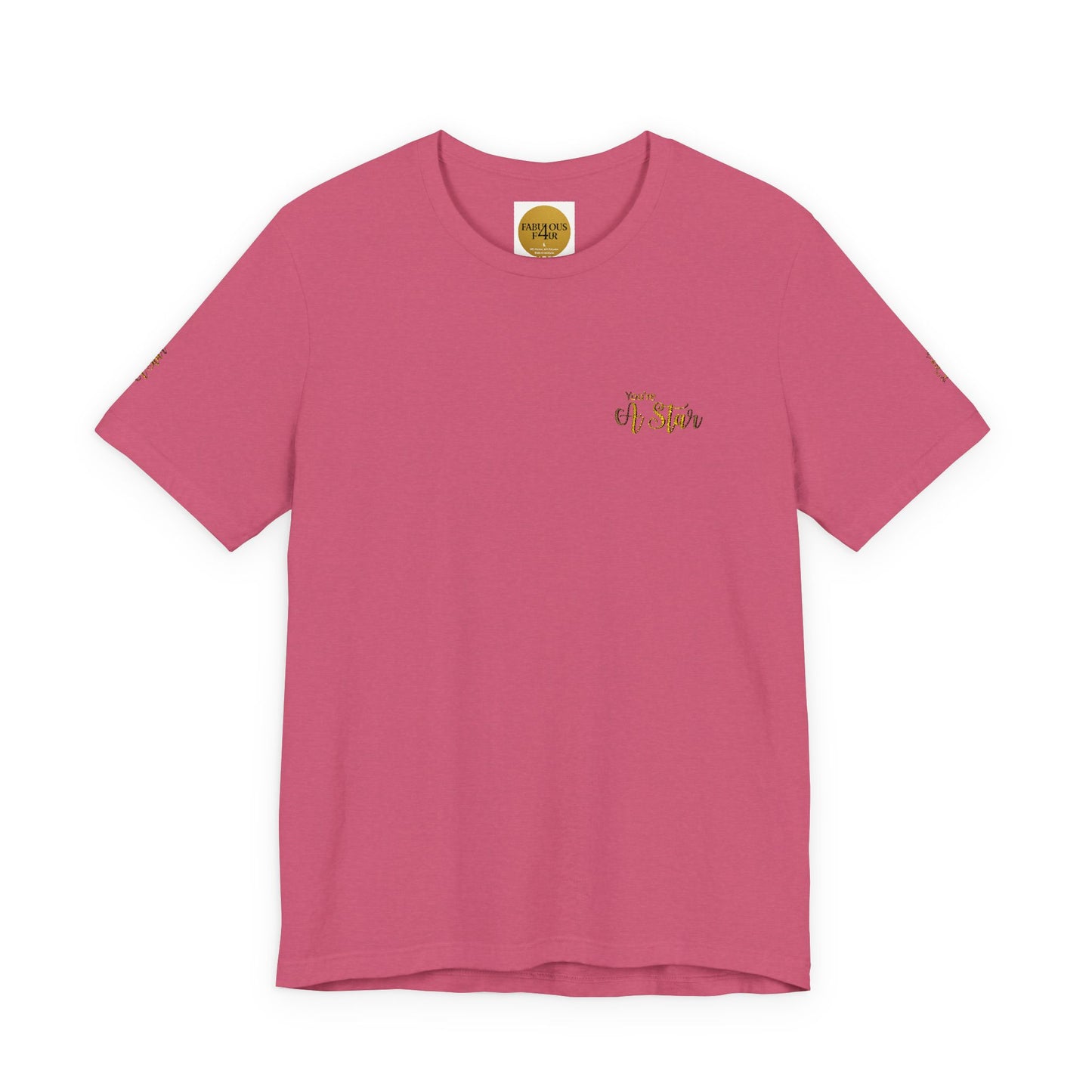 White Bee Graphic Tee — Small Chest & Sleeve Floral Bee Design