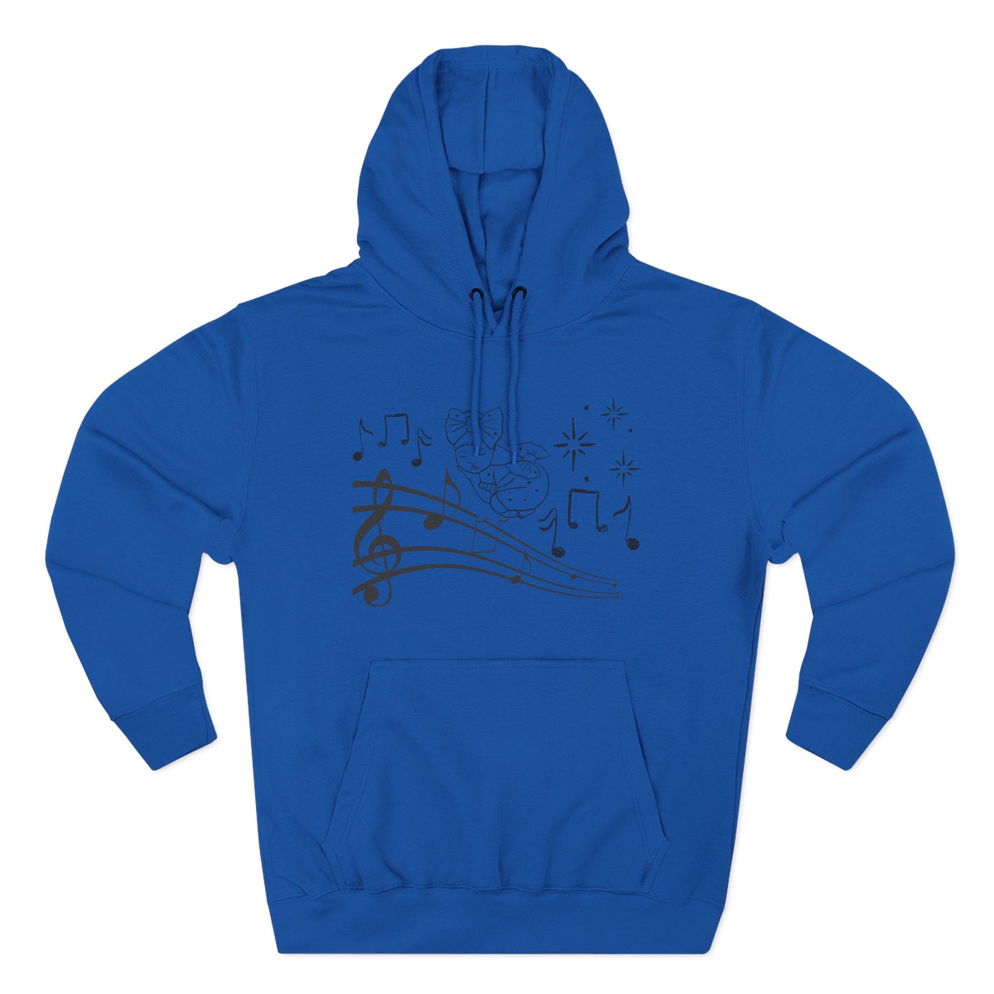 Musical Notes Hoodie – Cute Bunny on Staff Graphic Pullover