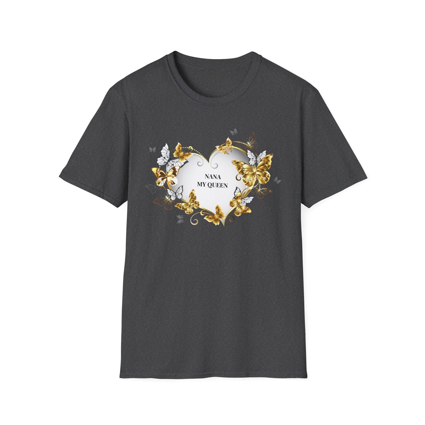 Nana My Queen Butterfly Heart T-Shirt — Grandma Mother's Day Gift