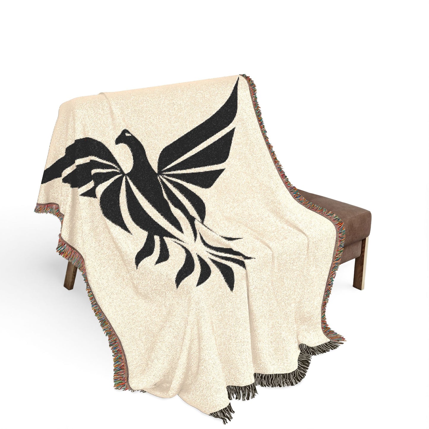 Tribal Eagle Woven Blanket | Southwestern Bird Throw