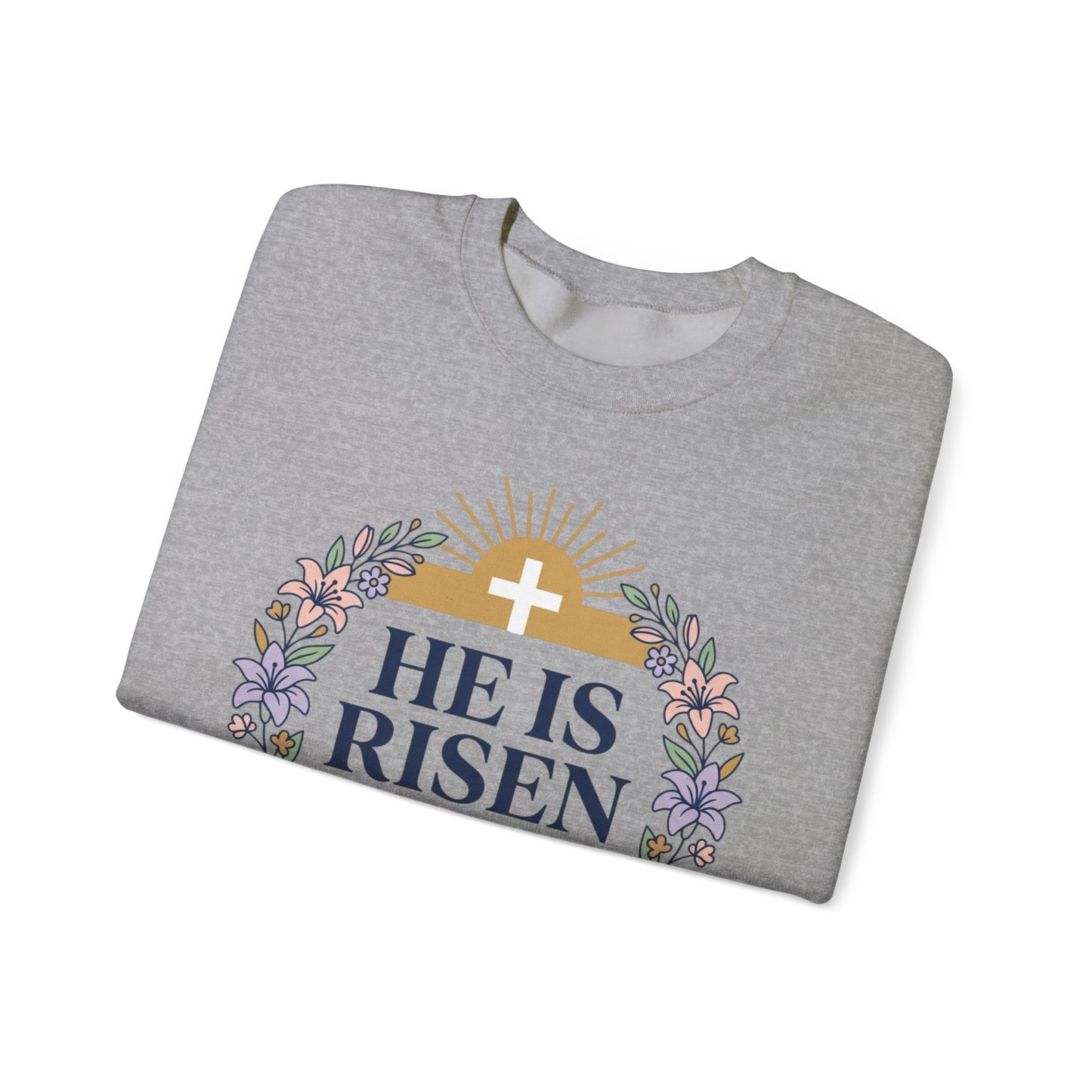 He Is Risen wreath sweatshirt | Christian Easter sweatshirt, resurrection shirt