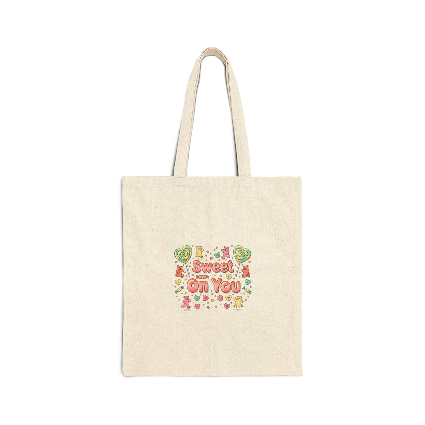 Sweet On You Tote, Valentine Candycore, pastel candy-heart pattern