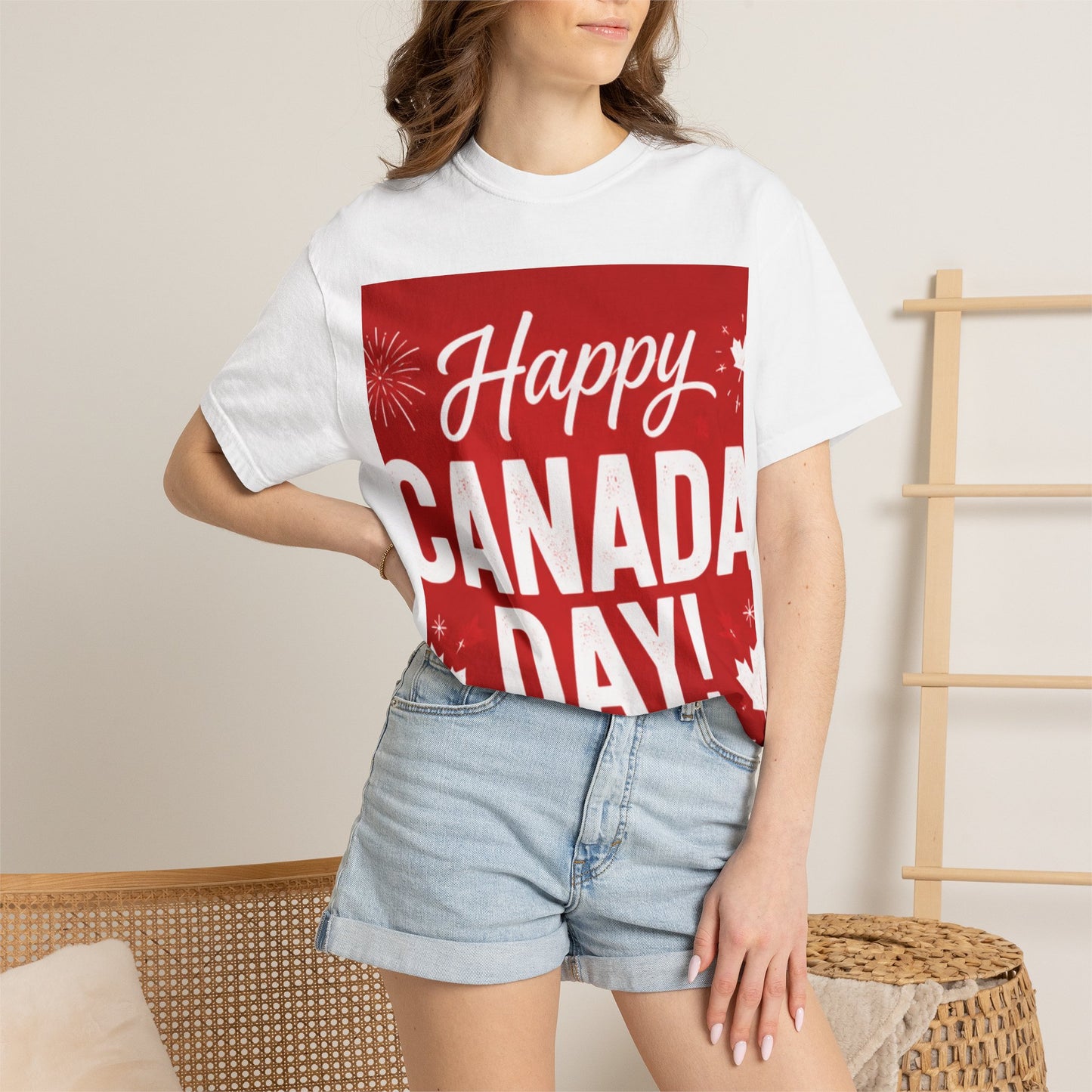 Happy Canada Day T-Shirt — Red Maple Leaf Canada Day Tee