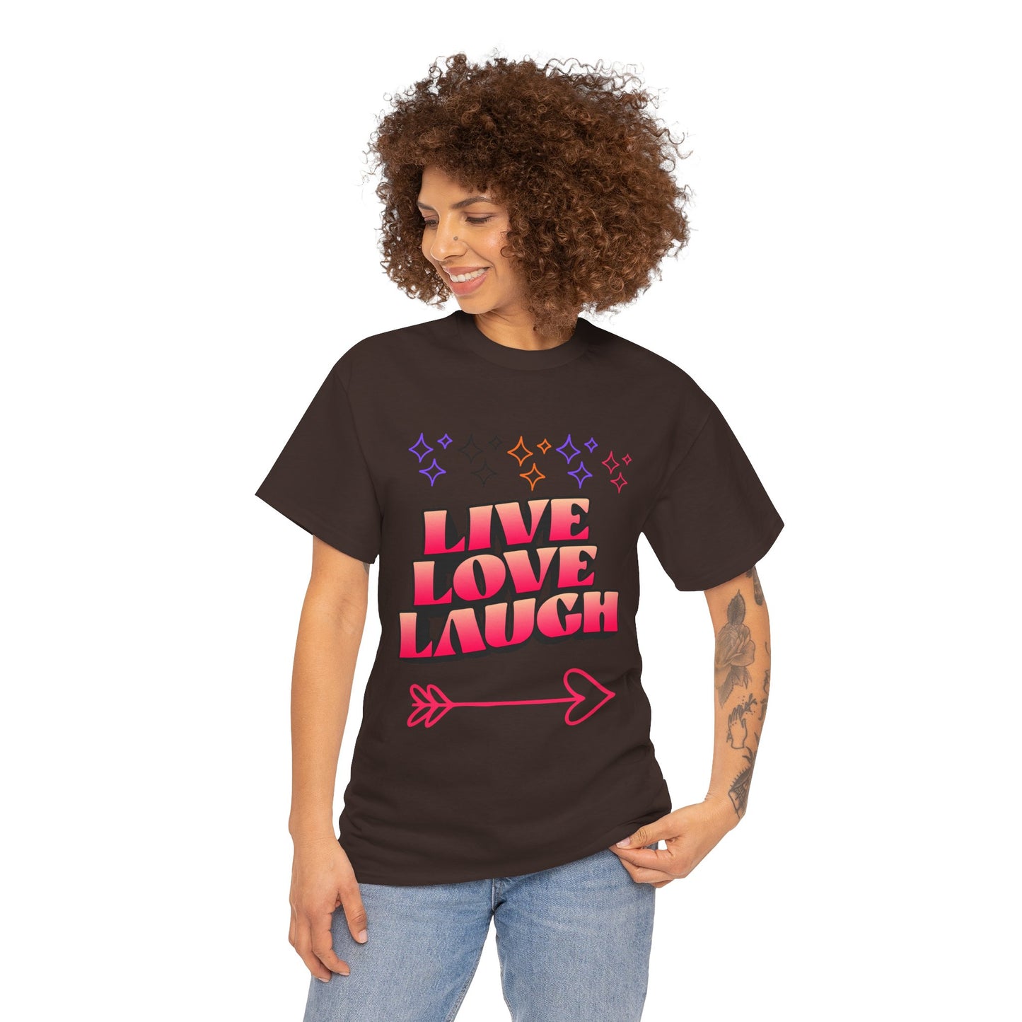 Live Love Laugh Women's Tee — Inspirational Graphic T-Shirt