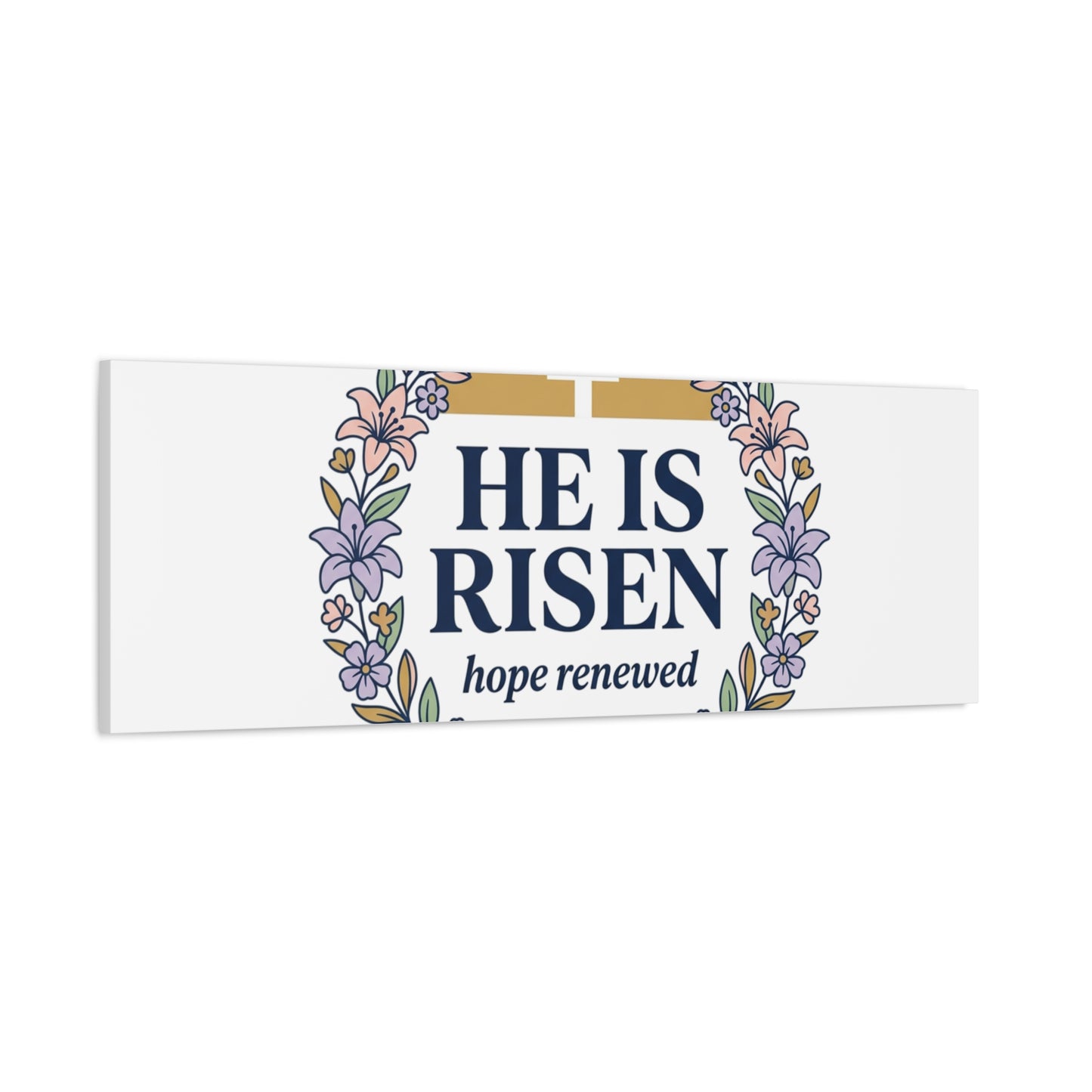 He Is Risen Canvas | Christian Easter Wall Art, Resurrection Scripture