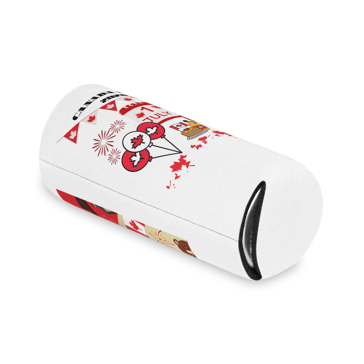 Canada Day Can Cooler — Happy Canada Day 1 July Patriotic Beverage Koozie