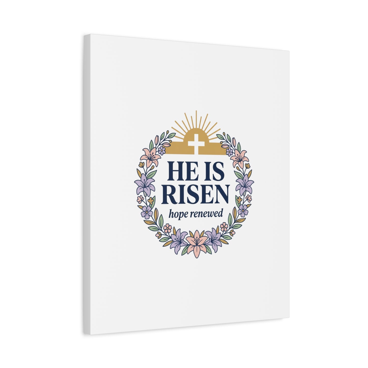 He Is Risen Canvas | Christian Easter Wall Art, Resurrection Scripture