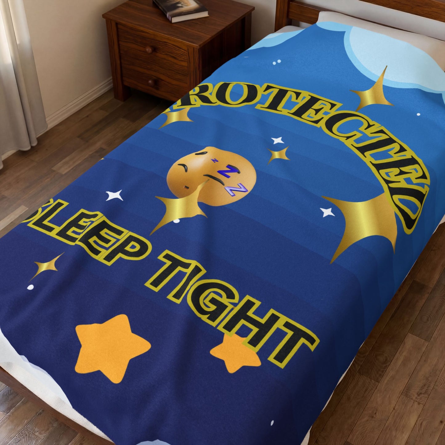 Protected Sleep Tight Velveteen Plush Blanket