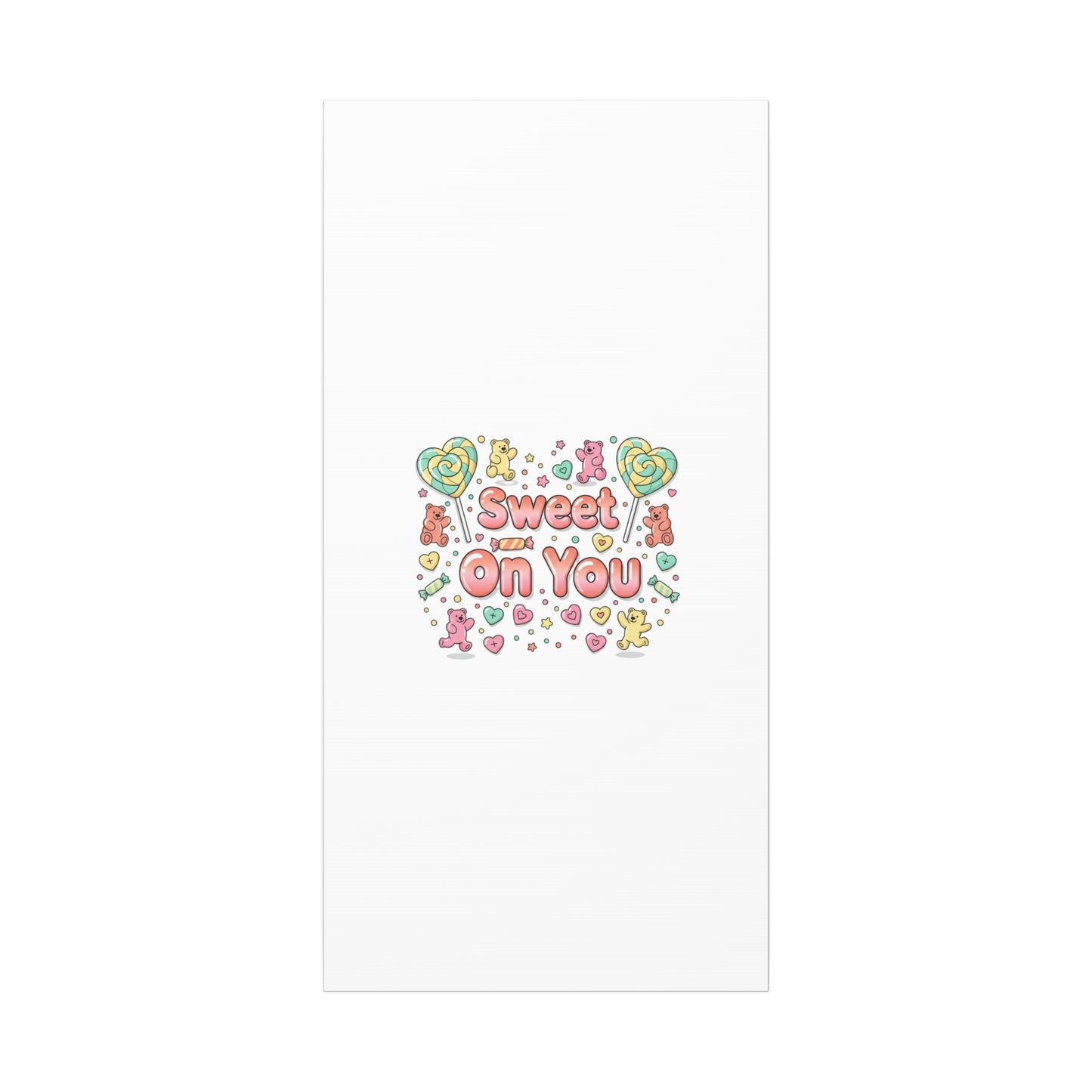 Sweet On You Canvas | Valentine Candycore heart candy pattern, pastel snackcore art